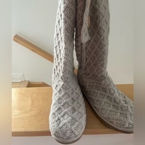 Women's Gray Knit Boots UGGS